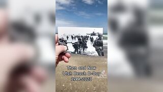 Time Machine is back! Utah Beach D-Day! #dday #history #video #shorts #beach