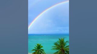 Rainbow Sky Beach #rainbow #sky #beach #beautiful #beauty #shortsfeed #shortfeed #sunset #sun #2k