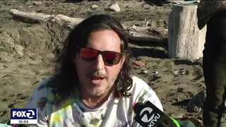 Bay Area beach goers soak up the sun