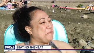 Bay Area beach goers soak up the sun