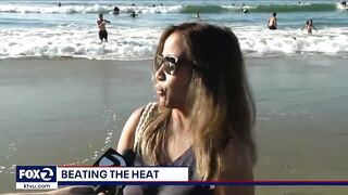 Bay Area beach goers soak up the sun