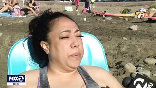 Bay Area beach goers soak up the sun