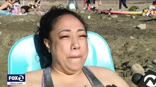 Bay Area beach goers soak up the sun