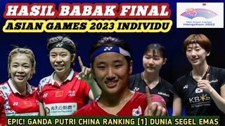 Hasil Final Badminton Asian Games 2023 Hari Ini ~ Chen Qing Chen/Jia Yi Fan Medali Emas!