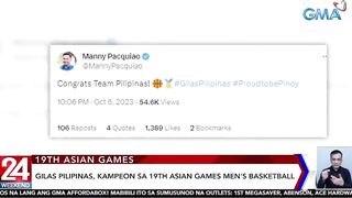 Gilas Pilipinas, kampeon sa 19th Asian Games Men's Basketball | 24 Oras Weekend