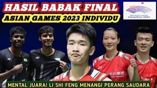 Hasil Final Badminton Asian Games 2023 Hari Ini ~ Li Shi Feng Raih Medali Emas!