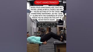 Tight hammies? Sick of stretching? ✅SAVE FOR LATER Many people complain of their hamstrings being