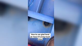 How to use tractor trailer glad hands air hose kit pump tires #glad-hand #air-hose #viralvideo