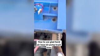 How to use tractor trailer glad hands air hose kit pump tires #glad-hand #air-hose #viralvideo