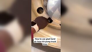 How to use tractor trailer glad hands air hose kit pump tires #glad-hand #air-hose #viralvideo