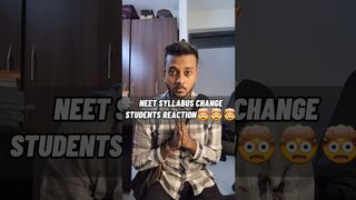 NEET SYLLABUS CHANGE: Students reaction???????????? #shorts #shivamrajaiims #neetexam #neet2024 #funny