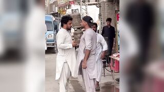 Fake fighting to get people attention then go into their shop???? #funny #comedy #shortvideo #ytshorts