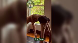 Flexible Yoga Stretching Spinal Waves & Bow Pose #shorts