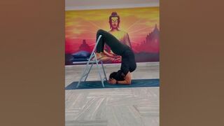 Headstand To Pincha With Chair | Yoga With Props.