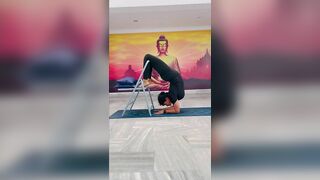 Headstand To Pincha With Chair | Yoga With Props.