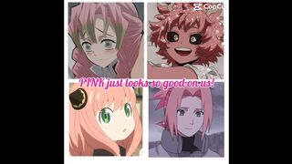 Pink anime girls edit ????????????#animeedit #pink #anime