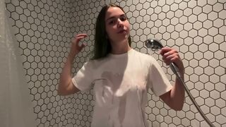 Dry vs Wet See Through Try On Haul Shower With Me