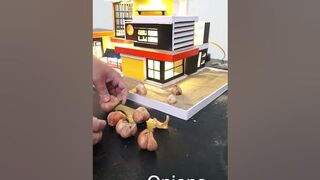 Growing onions in miniature house models #construction #diy