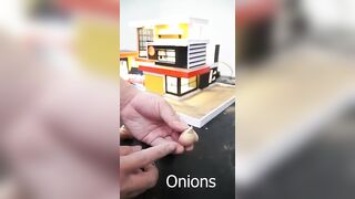 Growing onions in miniature house models #construction #diy