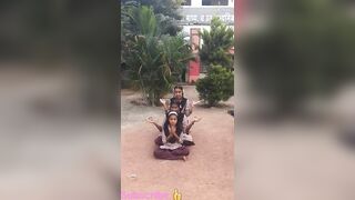 Yoga step by students on Mahalaxmi aigiri nandini #song #trending #viral #youtubeshort #shortsviral