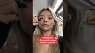 CHALLENGE : maquillage dans le métro #challenge #maquillage