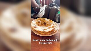 Prawns Fry/Roti/Seafood/Sunday#food#goa#beach#restaurant#Cola beach#Goa#trend#viral#shorts#like#love