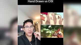 Hand Drawn Anime vs CGI #anime