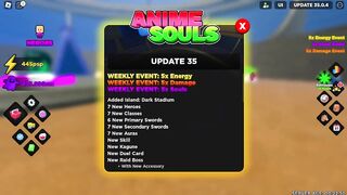 VAZOU TUDO SOBRE UPDATE 36 ANIME SOULS AMANHÃ ROBLOX