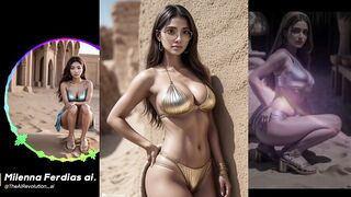 [AI Art] "The Enchantment of Golden Bikinis in AI-Generated Art"❤