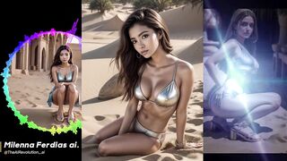 [AI Art] "The Enchantment of Golden Bikinis in AI-Generated Art"❤