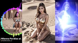 [AI Art] "The Enchantment of Golden Bikinis in AI-Generated Art"❤