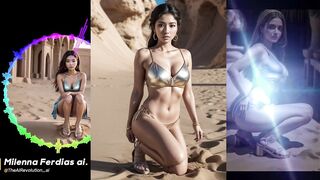 [AI Art] "The Enchantment of Golden Bikinis in AI-Generated Art"❤