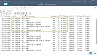 SAP IBP 2311 Release: Prod. Planning Integration Using Flexible Constraints in SAP S/4HANA PP/DS