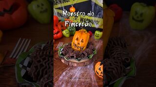 Receita completa no instagram @gabrielaosinski #halloween #receita #spooky #pimentão