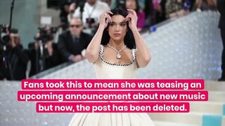 Dua Lipa Confuses Fans After Deleting Instagram Post Teasing New Era | Fast Facts