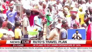 Ruto's travel plan: Ruto plans to cut down expenditure by 50%