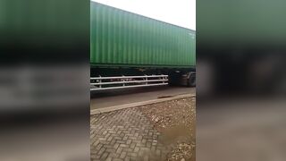 Truck hino trailer ???? Serba hijau #truck #shorts