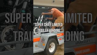 Loading a Motorcycle In A Trailer - Super Chief Limited