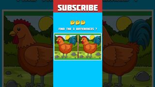Find The 3 Differences ? #braingames #shorts #iqtest #games #puzzle #ytshorts #iq #brainteasers