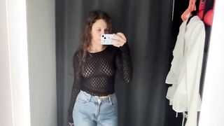 Try On Haul꞉ See through Clothes and Fully Transparent Revealing Women Lingerie