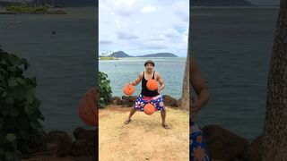 ASMR Dribbling Basketball at the Beach ????️ ???? #basketballfever #basketball #dribbling #beach #asmr