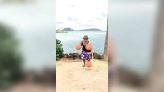 ASMR Dribbling Basketball at the Beach ????️ ???? #basketballfever #basketball #dribbling #beach #asmr