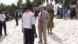 Cheerful Charles! Monarch Hits The Beach To Learn About Kenyan Conservation