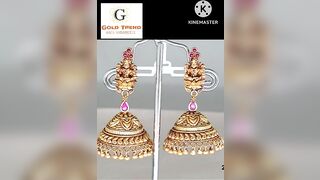 gold jhumka designs/gold jimiki designs. gold earrings models/gold jhumka models #shorts