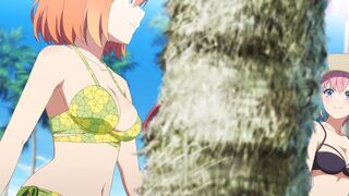 It's good to see sisters' BIG BREASTS jiggle in hot bikinis | The Quintessential Quintuplets