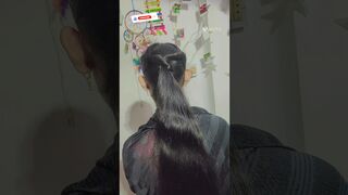 try this ponytail hack||travel hairstyle||#hair #shortsvideo #viral #trending #like #biggboss