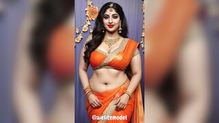 [4K] AI Elite Indian Lookbook Models video #saree #beauty #stunninglook #viral @aielitemodel