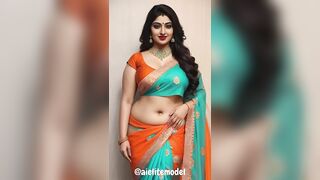 [4K] AI Elite Indian Lookbook Models video #saree #beauty #stunninglook #viral @aielitemodel