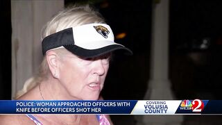 Ormond Beach police shot knife-wielding woman as she charged officers at park, officials say