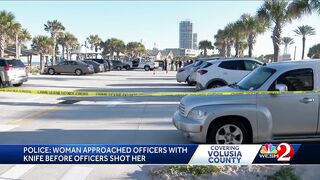 Ormond Beach police shot knife-wielding woman as she charged officers at park, officials say